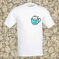 Жіноча футболка з принтом "I love coffee" Push IT S, Білий