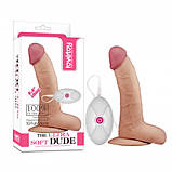 Вібратор The Ultra Soft Dude Vibrating Flesh 8.8", фото 2