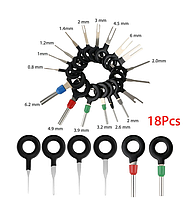 Набор экстракторов для удаления контактов из разъемов 18 в 1