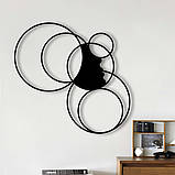 Декоративна дерев'яна картина абстрактна модульна полігональна Панно "Circule of life / Кола життя", фото 2