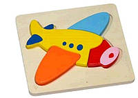 Іграшка дерев'яна Пазл літак №HJ98410 /Hongji/(48)