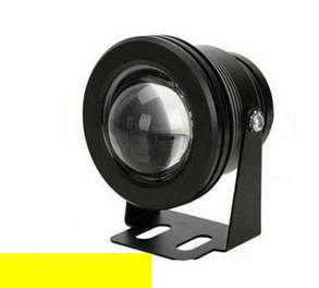 Світлодіодний грунтовий лінзований світильник LM 17Y 10W жовтий IP65 Код.59734, фото 1