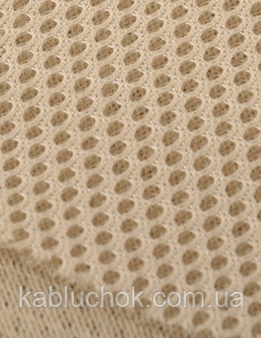 Сітка кросова, тканина на поролоновій основі БЕЖ (пісочний) 12дм, фото 1