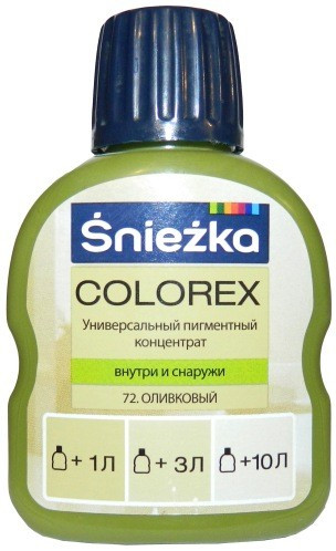 Барвник Sniezka Colorex №72 оливковий 100мл, фото 1