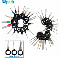 Набор инструментов для удаления контактов из разъемов (контактный съемник) 38 шт