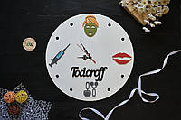 Настенные часы из дерева для косметолога с названием салона, beauty salon, для вашего кабинета