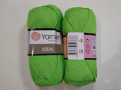Пряжа Ідеал (Ideal) Yarn Art колір 226 зеленый, 1 моток 50г