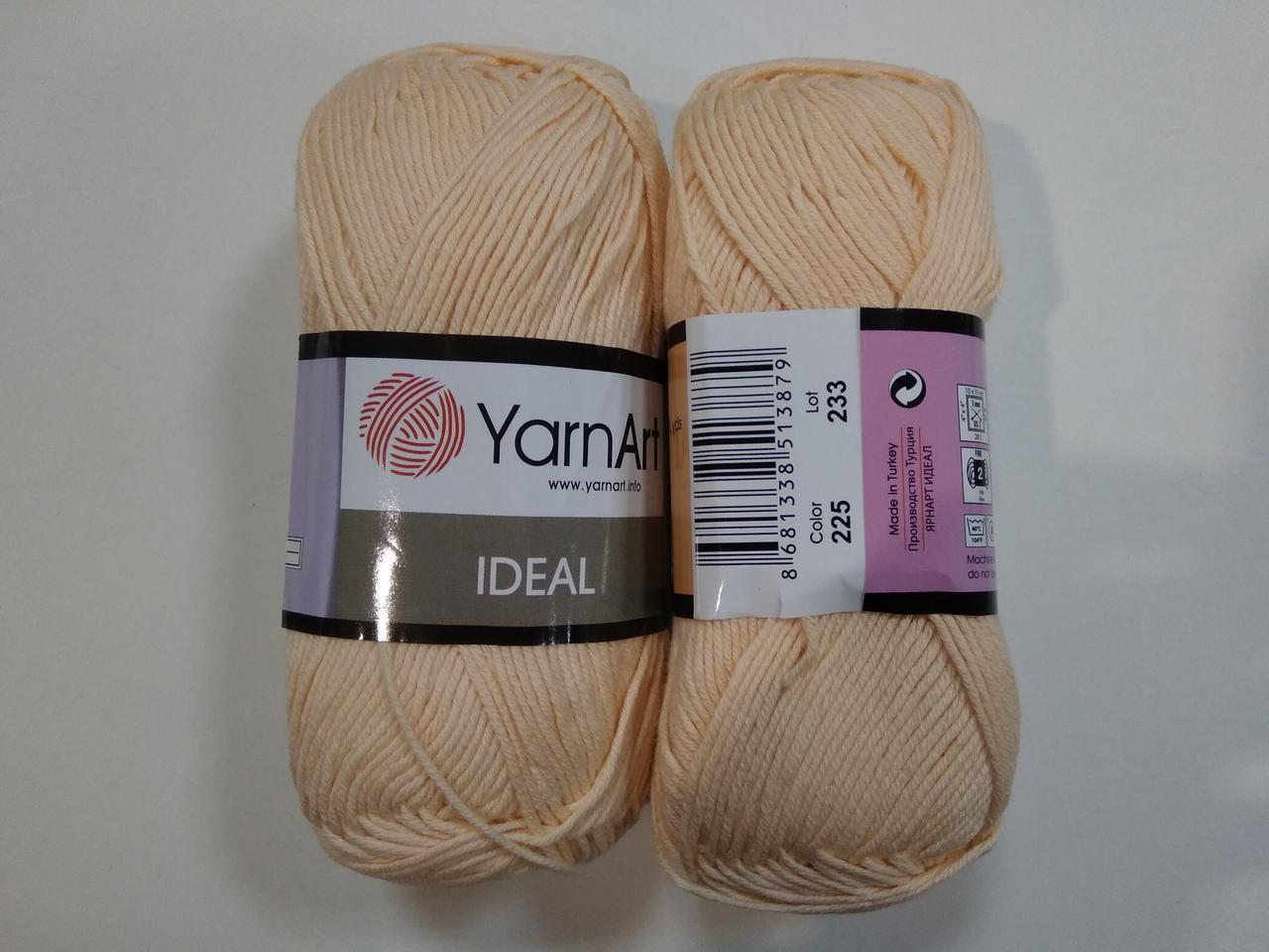 Пряжа Ідеал (Ideal) Yarn Art колір персиковий 225, 1 моток 50г, фото 1