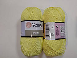 Пряжа Ідеал (Ideal) Yarn Art 224 колір жовтий, 1 моток 50г