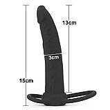 Насадка для подвійного проникнення Silicone Fantasy Double Prober Black, фото 7