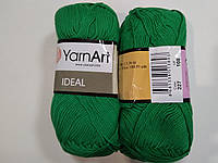 Пряжа Идеал (Ideal) Yarn Art цвет 227 зеленый, 1 моток 50г