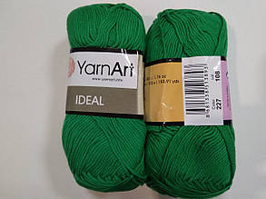 Пряжа Ідеал (Ideal) Yarn Art колір 227 зеленый, 1 моток 50г