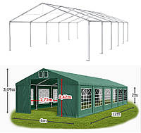 Шатер 6х12 ПВХ, торговый павильон, садовая палатка, тент, ангар, палатка для кафе