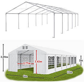 Намет 6х12 ПВХ, торговий павільйон, садова палатка, тент, ангар, гараж, намет