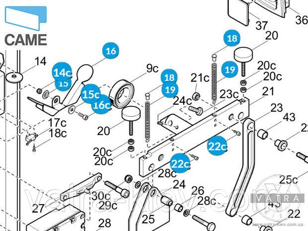 Купити коромисло для кінцевиків шлагбаум CAME Gard 2080 119RIG140 Коромисло для шлагбаум Came gard 2080 119RIG140 купити ціна