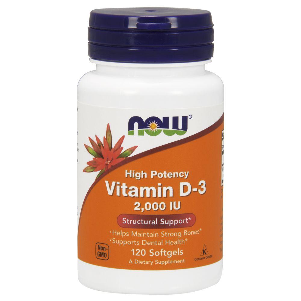Вітамін Д3 - NOW Foods Vitamin D-3 2.000 IU 120 softgels