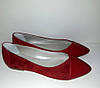 STTOPA Розміри 41-44. Балетки великих розмірів із натуральної шкіри. 166-4144 Червоні, фото 2