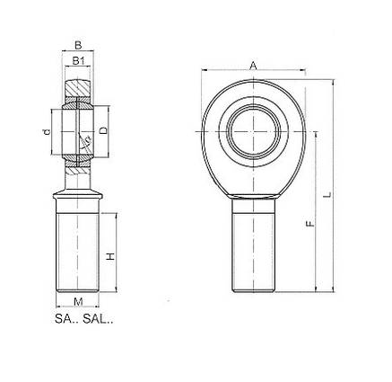 Підшипник ковзання SA 08T/K (SA08T/K) CRAFT, фото 2