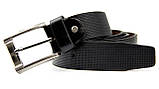 Чорний універсальний чоловічий ремінь з класичної пряжкою, фото 2