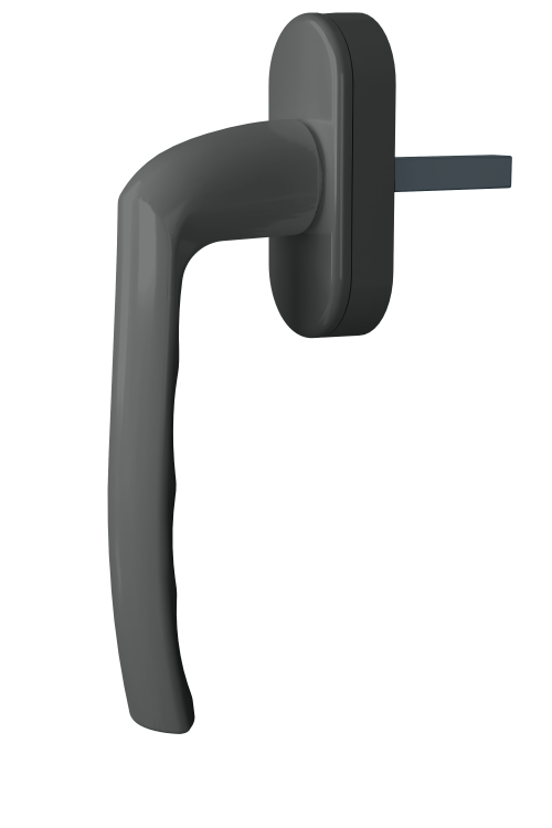 Ручка віконна Astex для металопластикового вікна WH 001 графіт ( РАЛ 7024)