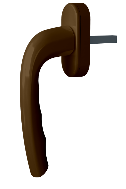 Ручка віконна Astex для металопластикового вікна WH 005 коричневий (РАЛ 8019)