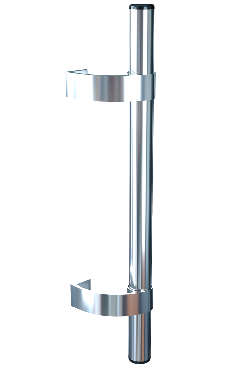 Ручка дверна (комплект-2шт) офісна пряма 0,5м Astex Р-2 ST металік (нержавіюча сталь-304)