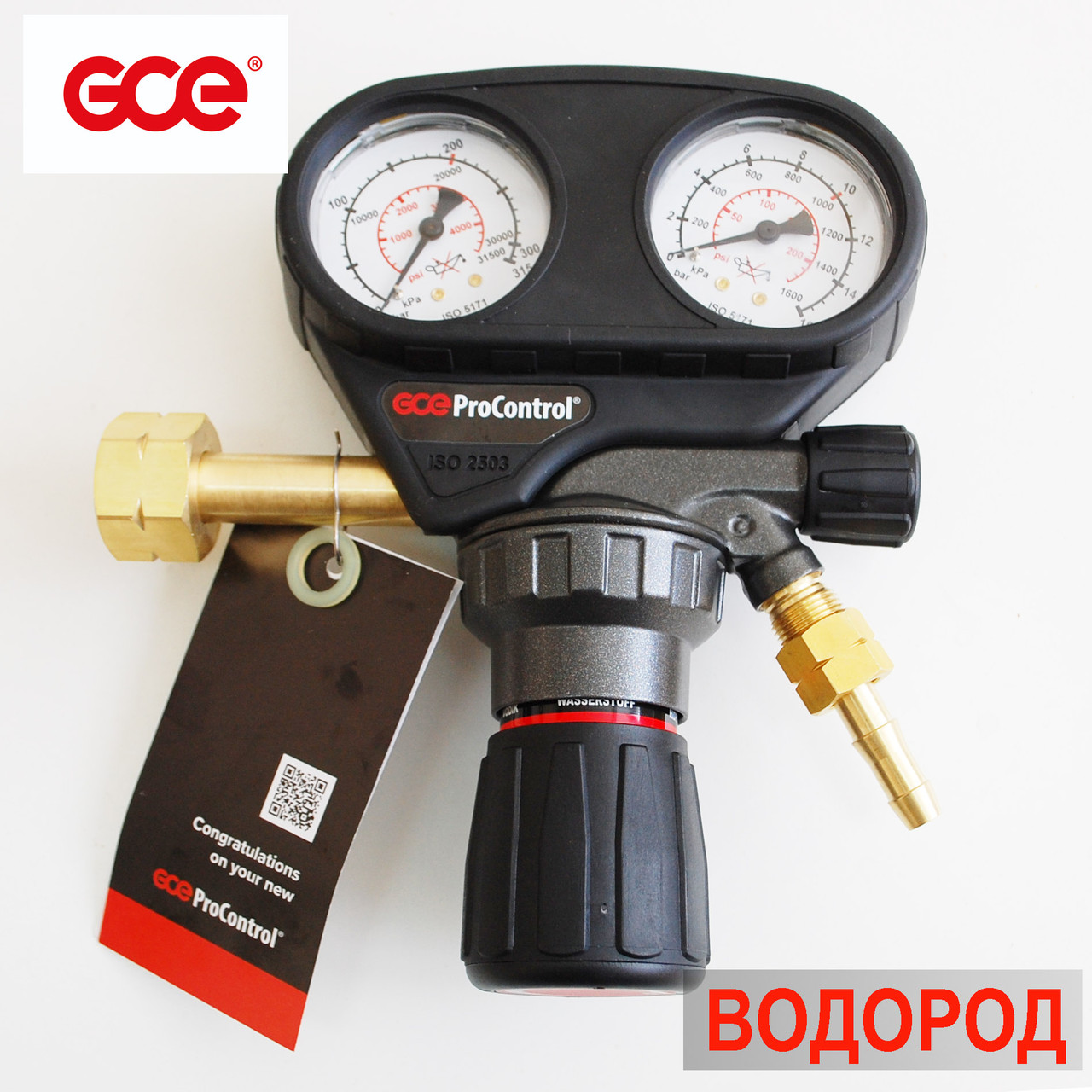 Водневий балонний редуктор ProControl HYDROGEN 200/10 W21,8x1/14"LH