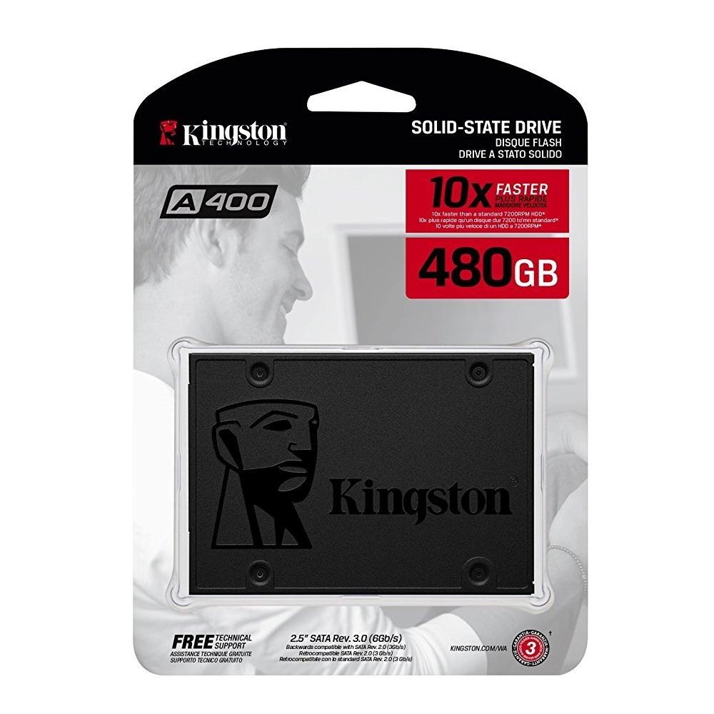 Накопичувач SSD 2.5" 480GB Kingston A400 (SA400S37/480G) TLC R500MBs W450MBs SATA III 7мм #