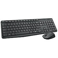 Комплект клавіатура + миша бездротова USB Logitech MK235 (920-007948, 920-007931) т.сірий + чорний