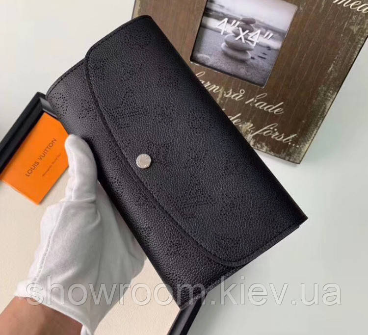 Жіночий брендовий шкіряний гаманець (60145) black Lux