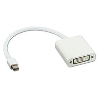 Перехідник-конвертер Mini DisplayPort (M) - DVI-I (F), TRY PLUG, білий