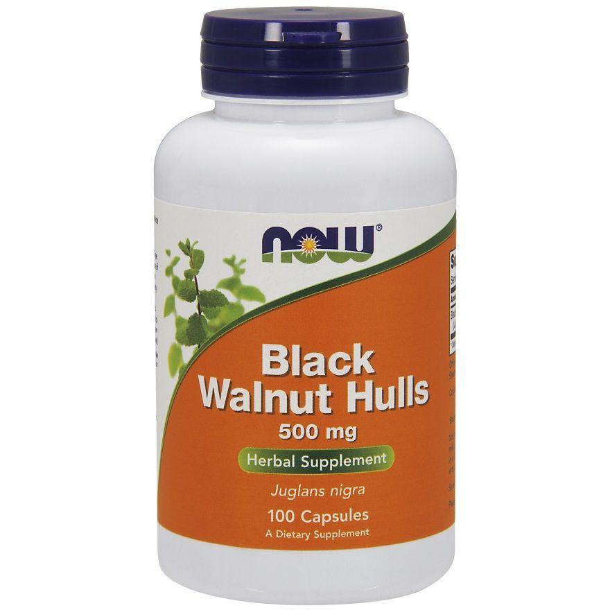 Екстракт шкаралупи чорного горіха - NOW Foods Black Walnut Hulls 500 mg 100 caps