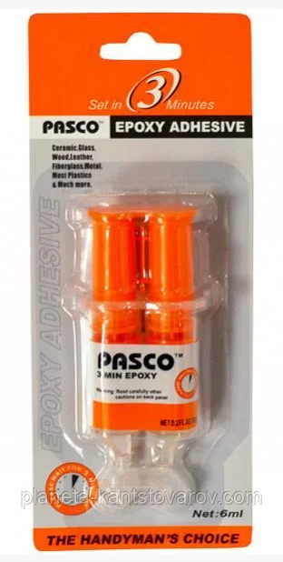 Клей "Pasco" эпоксидный, 2-х компонентный (6гр.) (уп 12шт)