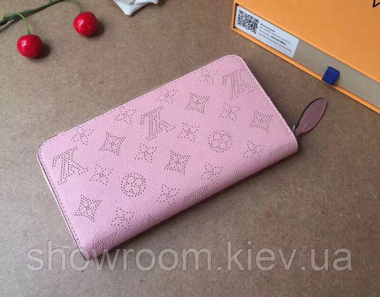 Жіночий шкіряний гаманець LV (61867) pink