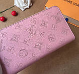 Жіночий шкіряний гаманець LV (61867) pink, фото 3