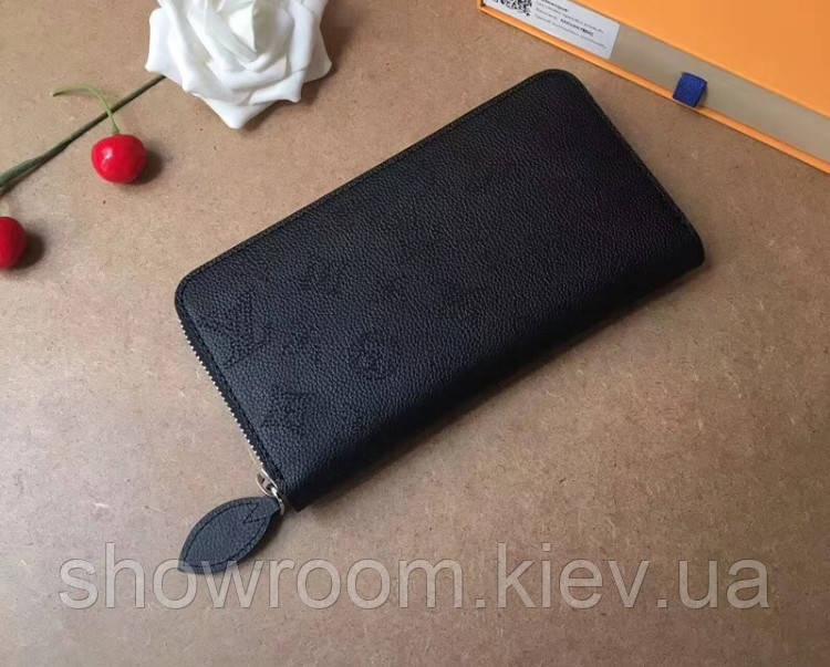 Жіночий шкіряний гаманець LV (61867) black