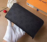 Жіночий шкіряний гаманець LV (61867) black, фото 3