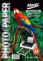 Фотопапір Magic А4 преміум суперглянсовий 260 г/м (20 л) RC