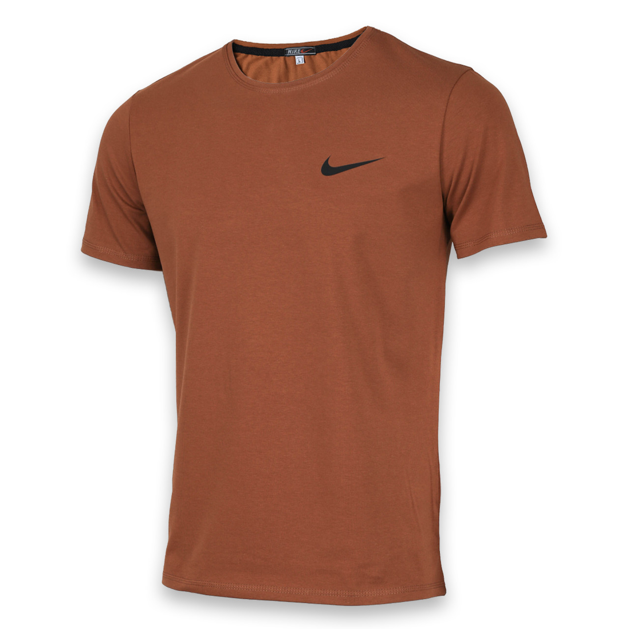 Футболка спортивна св коричневий NIKE з лого Ф-10 LBRN S(Р) 15-002-020, фото 1