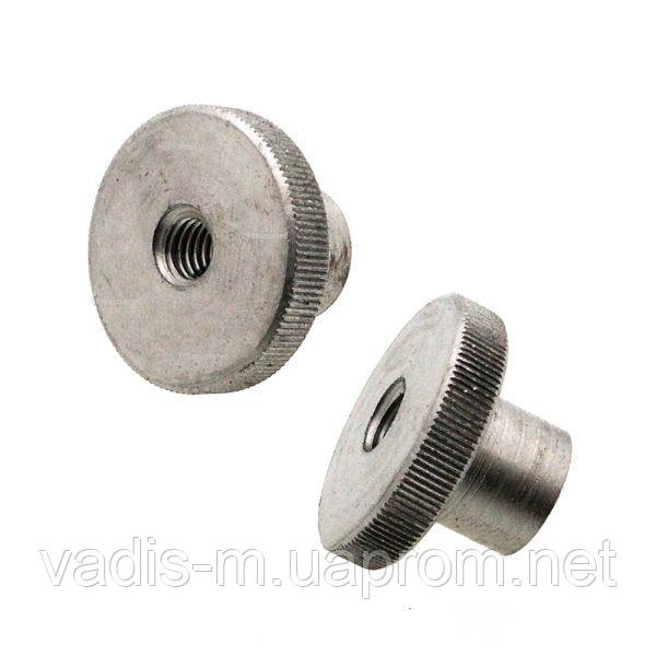 Гайка DIN 466 рифлёная (с накаткой), высокая, нажимная, круглая оц ...