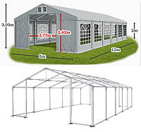 Намет 6х12 ПВХ 560 г/метр з потужним каркасом, намет тент ангар торговий павільйон