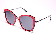 Солнцезащитные женские очки в красной оправе с черными дужками ТомФорд