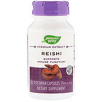 Грибы Рейши, Reishi, Standardized, Nature's Way, 376 mg, 100 Капсул