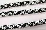 Шнур круглий з наповнювачем 6мм орнамент чорний+білий моток 100м, фото 2