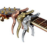 Каподастр для акустичної гітари крокодил ALICE A007G (1шт), фото 4