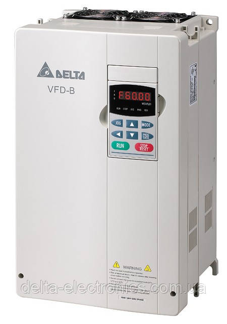 Перетворювач частоти Delta Electronics, 18,5 кВт, 460 В, 3ф., векторний, загальнопромисловий,VFD185B43A