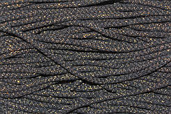 Шнур круглий акрил 6мм чорний+золото моток 100м