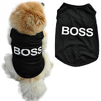 Майка для собак «BOSS», футболка для собак, одежда для собак мелких и средних пород, фото 1