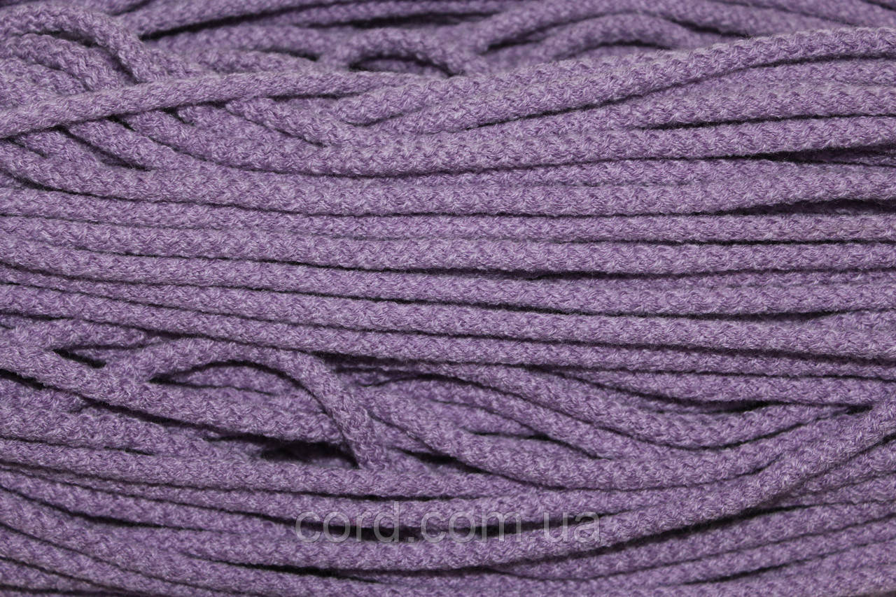 Шнур круглий акрил 6мм фіолетовий3011 моток 100м, фото 1