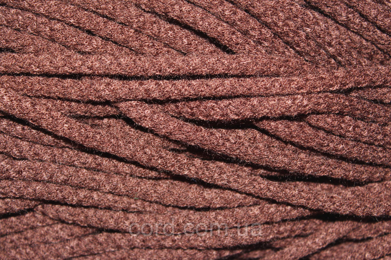 Шнур круглий акрил 8мм коричневий моток 100м, фото 1